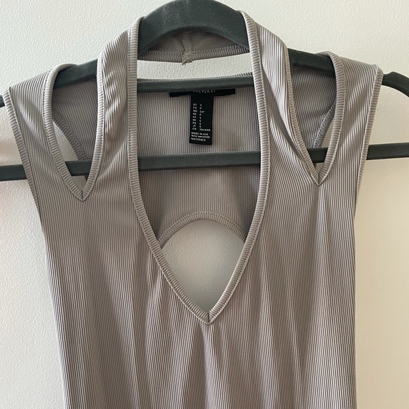 NWOT Forever 21 Rib Halter Open Cutout Back Dress - Picture 3 of 6